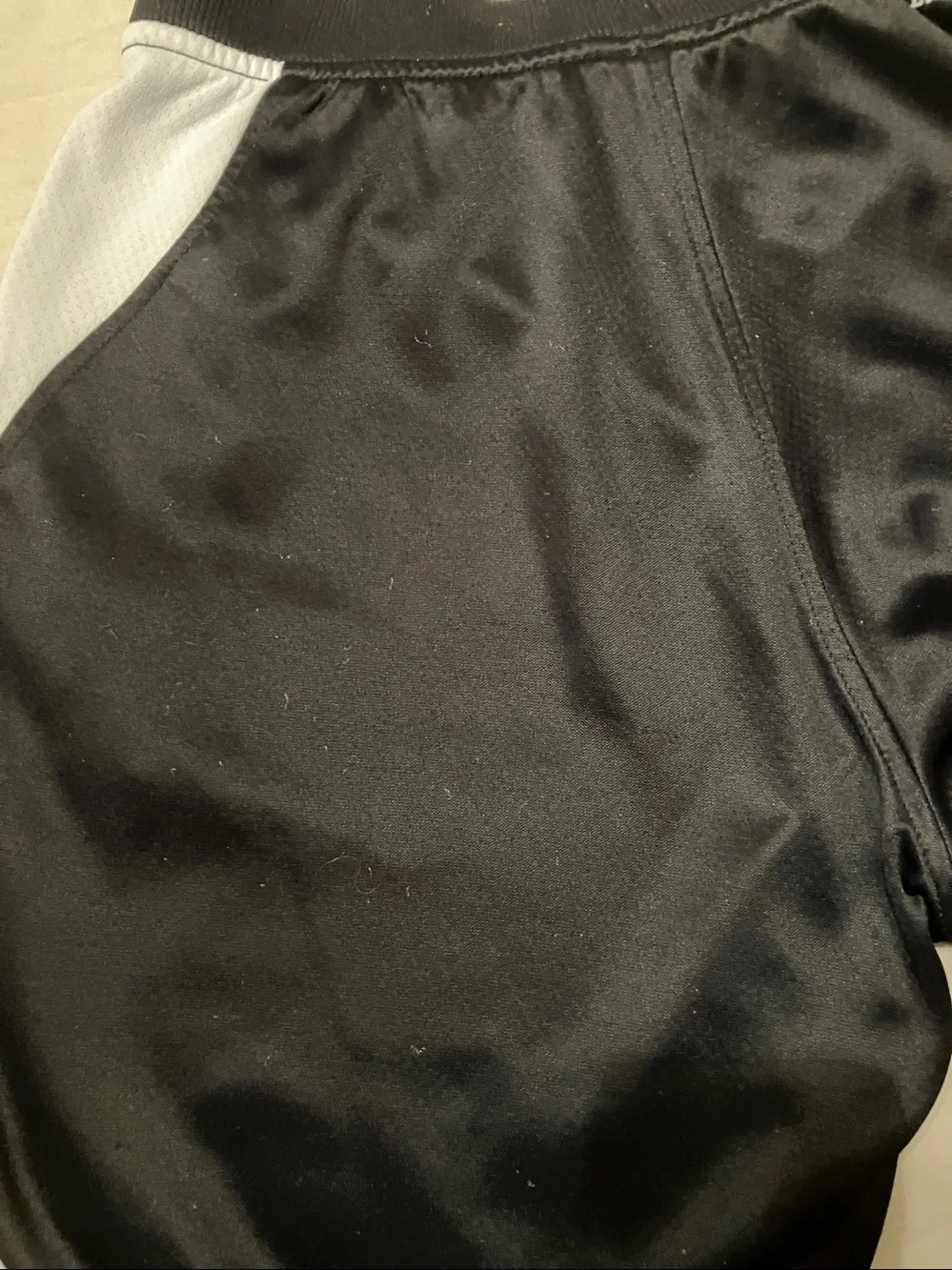 Nike Black Track Pants with White Swoosh and Side Stripe - Picture 9 of 10